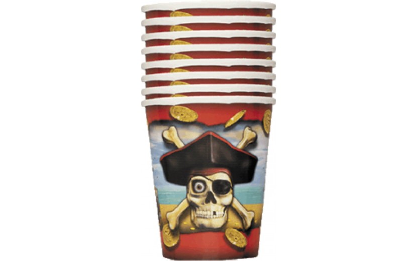 סט כוסות דגם פיראטים