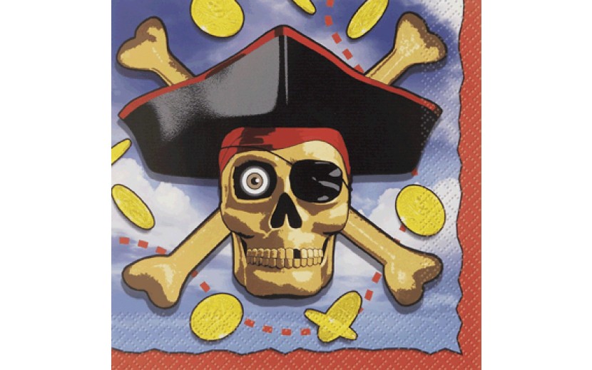 סט 20 מפיות דגם פיראטים