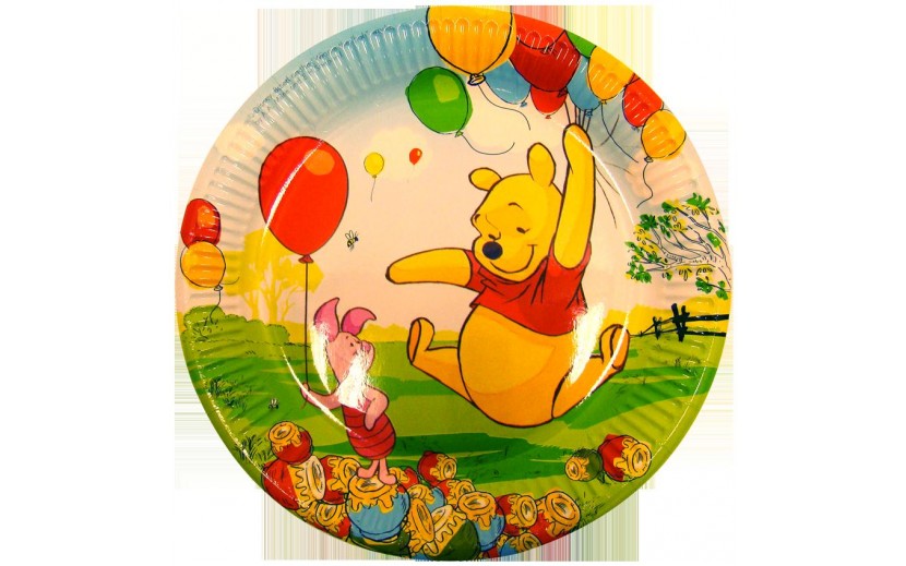 10 צלחות פו הדב גודל 23