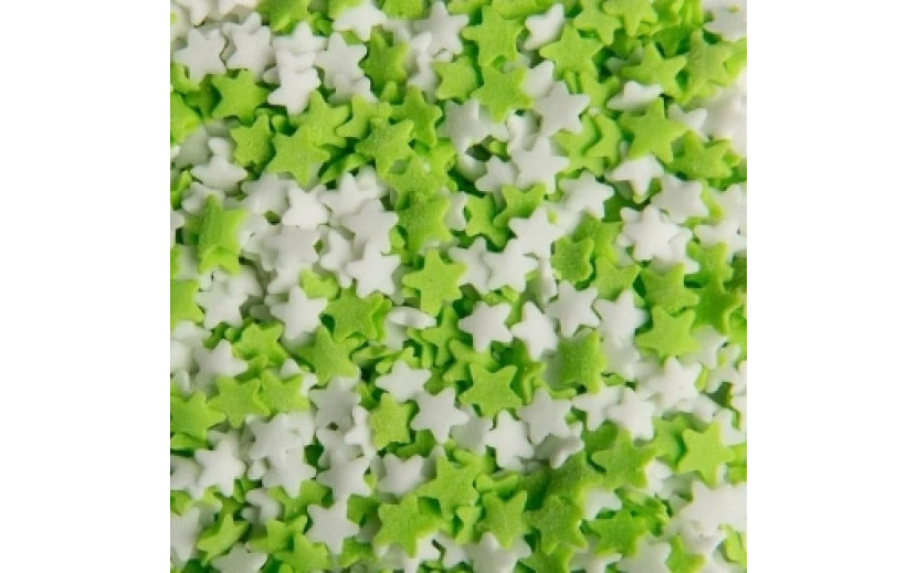 סוכריות כוכבים ירוק לבן