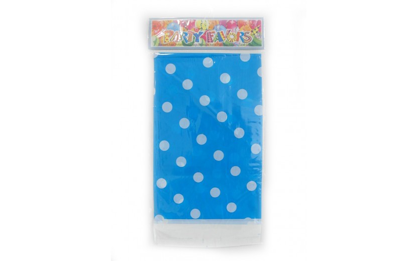 מפת שולחן נקודות גדולות תכלת