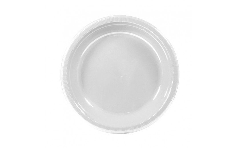 סט  צלחות גודל 7"  צבע לבן