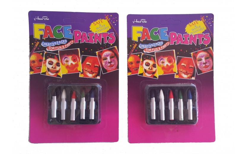 סט 5 צבעים לאיפור הפנים מקצועי