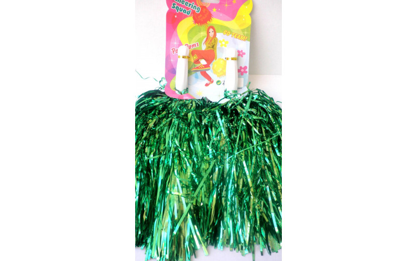 זוג מעודדות עם ידיות צבע ירוק