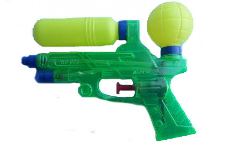 אקדח מים גדול 2 מיכלים צבעים שונים