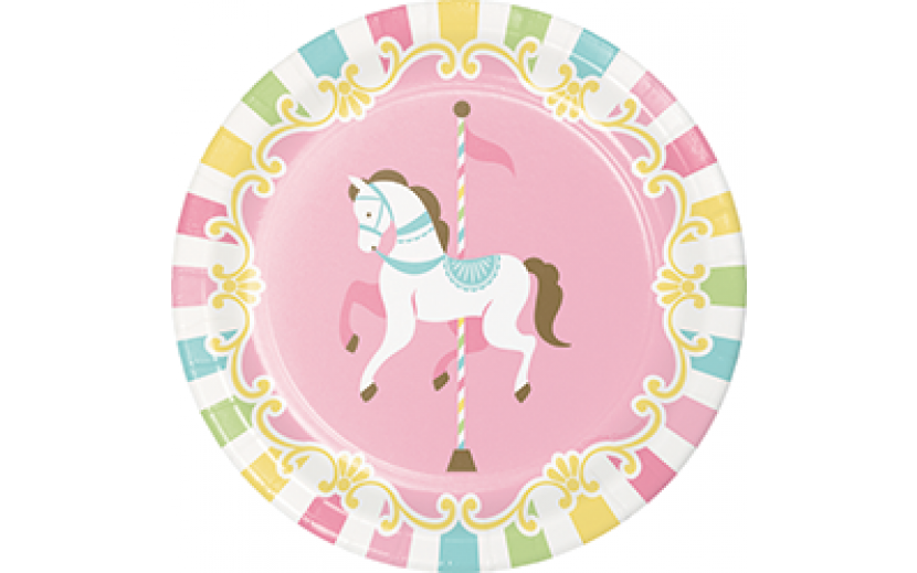 צלחות קטנות קרוסלת סוסים מרהיבה