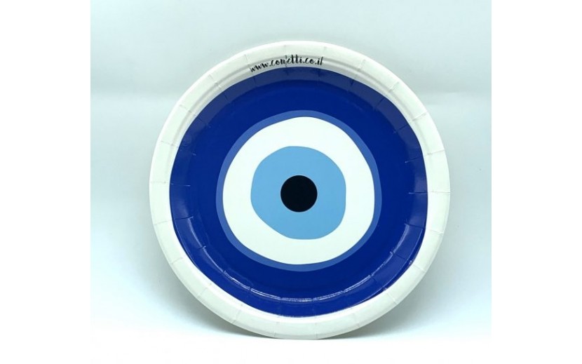 מארז צלחות גדולות עין כחולה