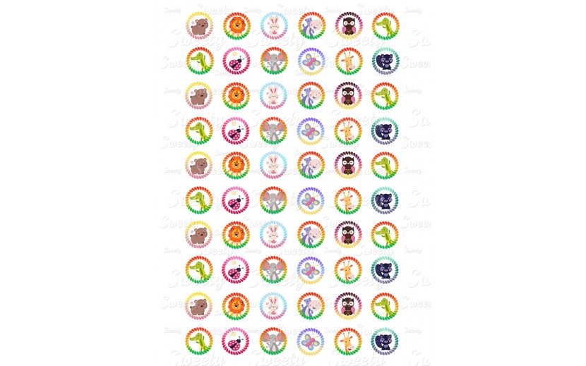 שקף טרנספר לנשיקות דגם חיות 873