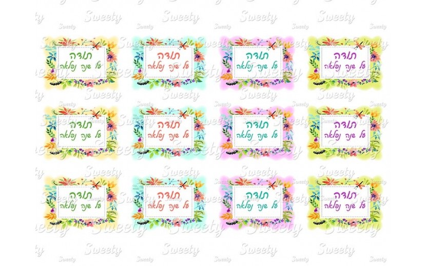 טרנספר תודה על שנה נפלאה תואם שבלונת מסגרת מהודרת 354