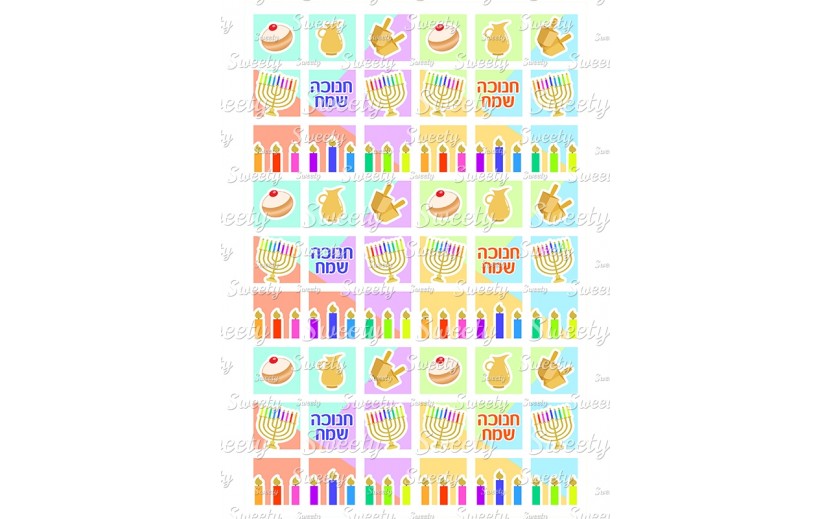 טרנספר חנוכה ליצירת 6 פאזלים  526