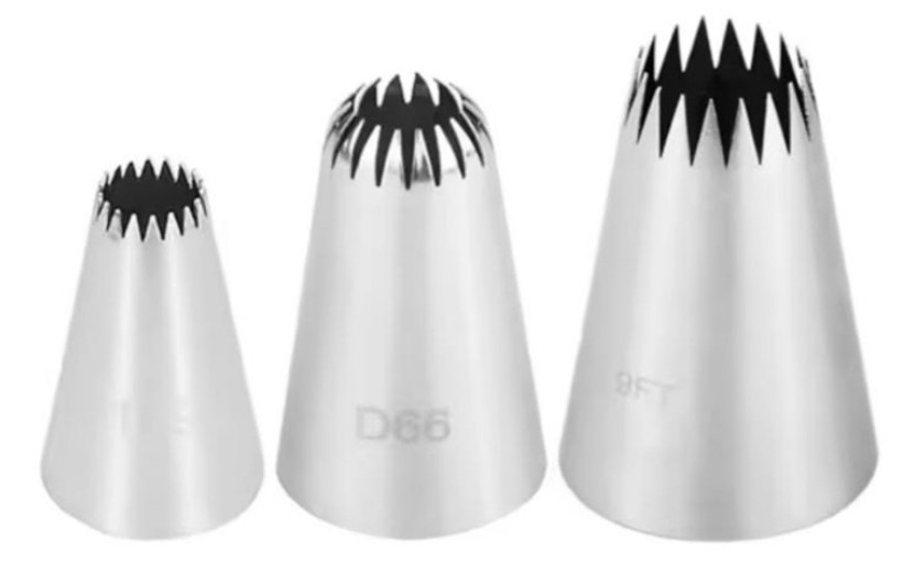 סט 3 צנטרים משוננים ליצירת נשיקות