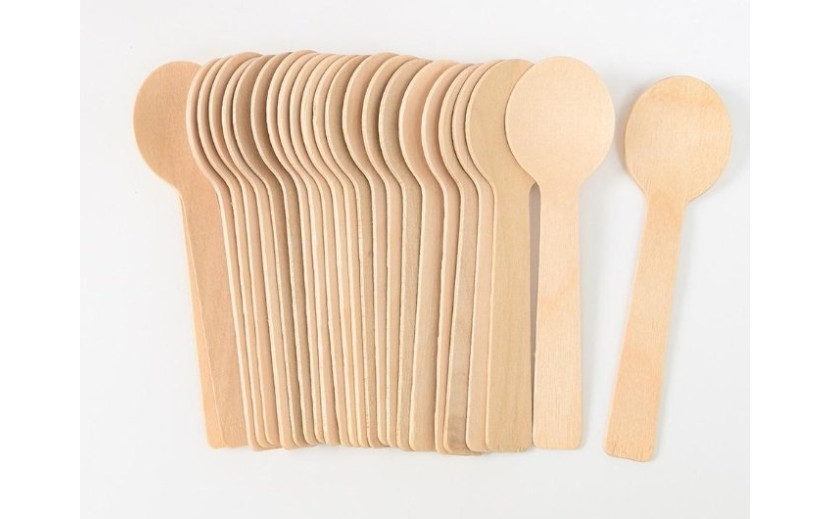 מארז 24 כפיות מיני מעץ