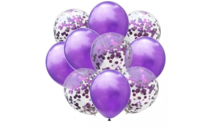 בוקט 10 בלונים צבע סגול 