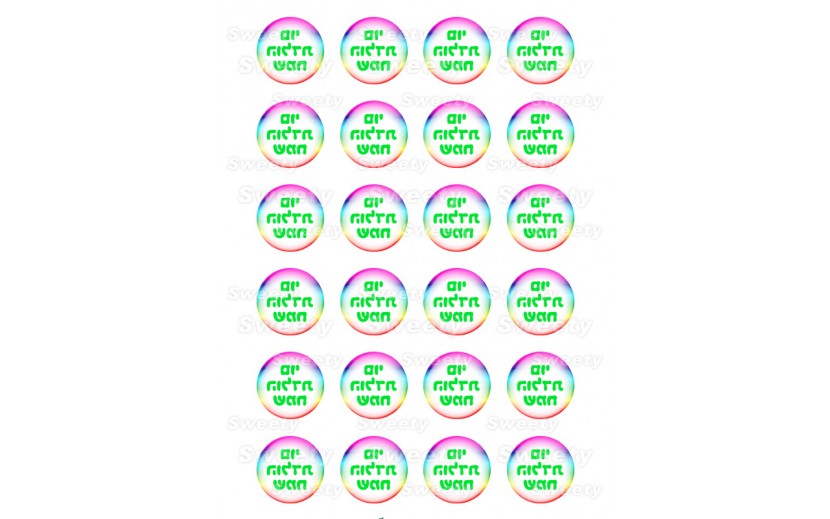 שקף טרנספר יום הולדת קשת ירוק 412