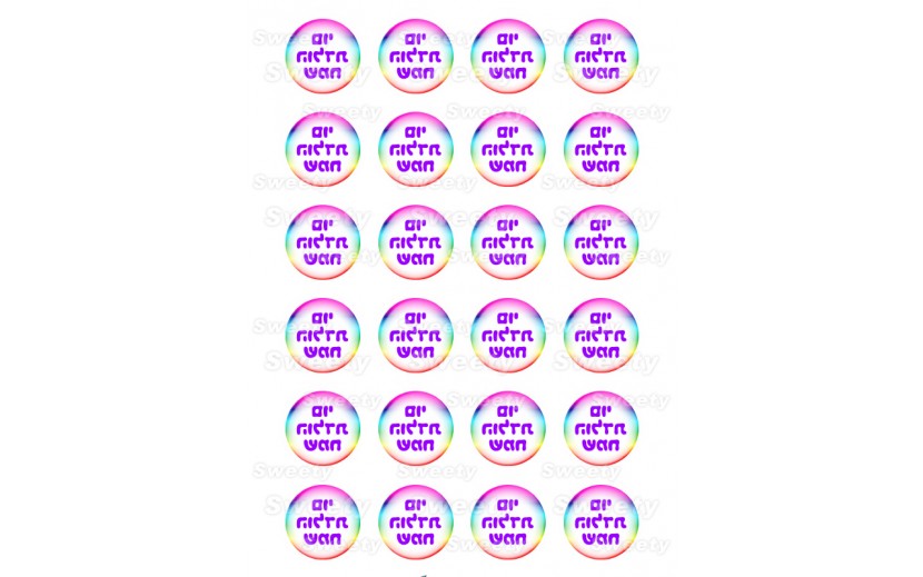 שקף טרנספר יום הולדת קשת סגול 415