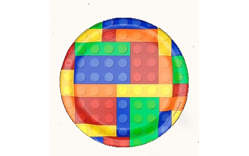 צלחות קטנות דגם לגו