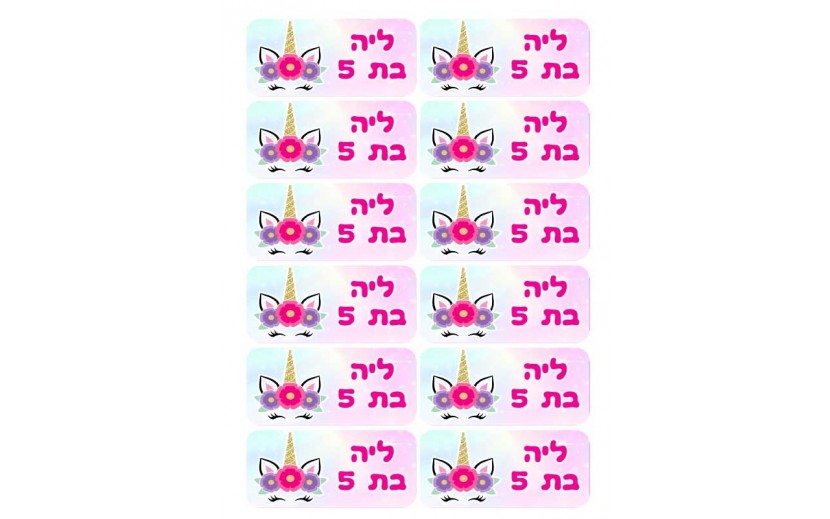 גליון מיתוג מדבקות חד קרן 4 על 9 ס"מ