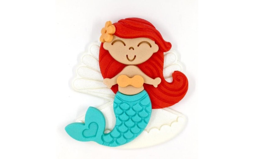 בת הים מפוסלת אדומה