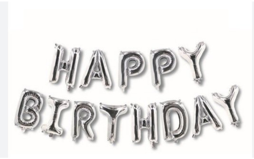 שרשרת בלונים HB כסוף