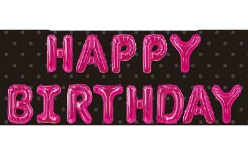 שרשרת בלונים HB ורוד פוקסיה