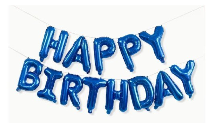 שרשרת בלונים HB כחולה