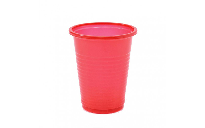 מארז 50 כוסות פלסטיק צבע  אדום