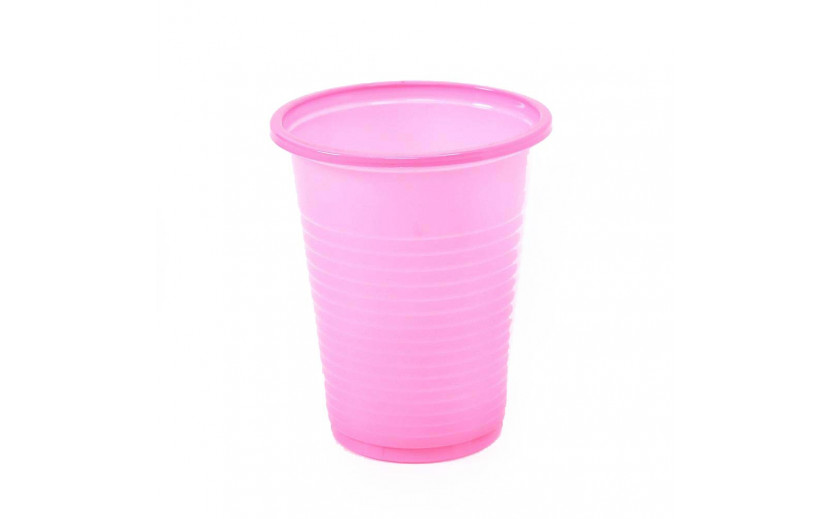 מארז 50 כוסות פלסטיק צבע ורוד
