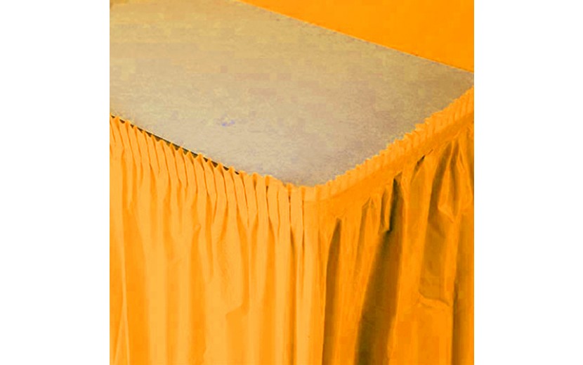 חצאית שולחן צהובה 