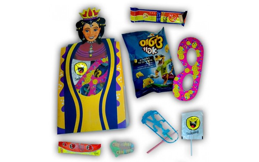 משלוח מנות מפואר מלא בממתקים והפתעות דגם אסתר