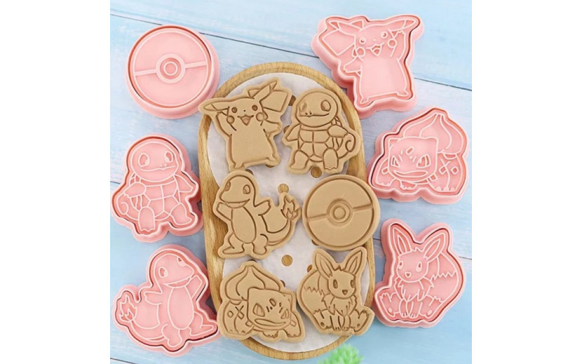 מארז 6  חותכני פוקימון להכנת עוגיות מרהיבות