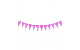 שרשרת משולשים וורוד גליטר מרהיבה