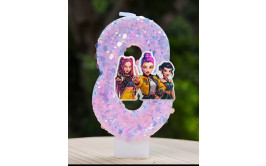 נר גליטר סיפרה 8 דגם קיי פופ