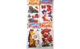 לוח מדבקות תלת מימד במגוון דוגמאות