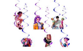 מארז קישוט 6 ספירלות תלייה קיי פופ