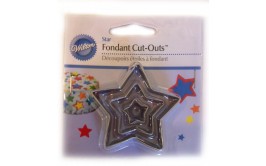 סט 3 חותכני כוכב בבליסטר