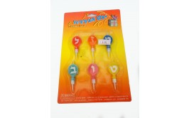6 נרות בלוני מזל טוב