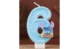 נר גליטר סיפרה 6 דגם סטיץ