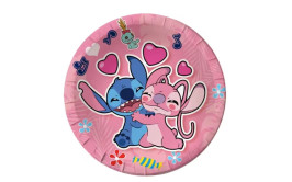 מארז 10 צלחות גדולות סטיץ ורוד