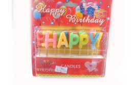 נרות HAPPY BIRTHDAY צבעוניים נוצצים