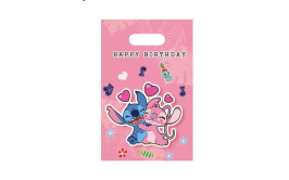 מארז 10 שקיות יום הולדת סטיץ ורוד