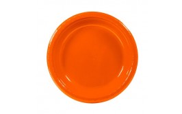  צלחות 7" איכותיות צבע כתום תפוז 