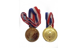 מדליה סרט צבעוני צד של מספר אחד וצד כל הכבוד