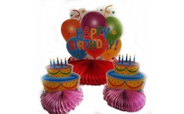 מרכז שולחן 3 חלקים בלונים