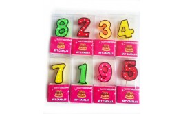 נרות מספר צבעים זוהרים