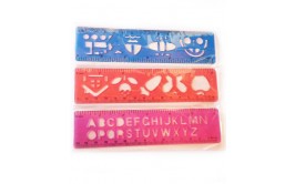 סט 3 סרגלים עם שבלונות שונות