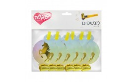 מארז 6 נשפנים דגם חד קרן מוזהב