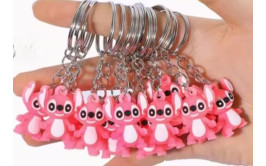 מארז 15 מחזיקי מפתחות סטיץ ורוד