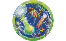 סט צלחות גדולות המדען החכם