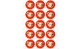 גליון מדבקות מיתוג סמי הכבאי קוטר 5 ס"מ