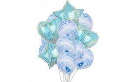 בוקט מרהיב 14 יחידות תכלת משוייש